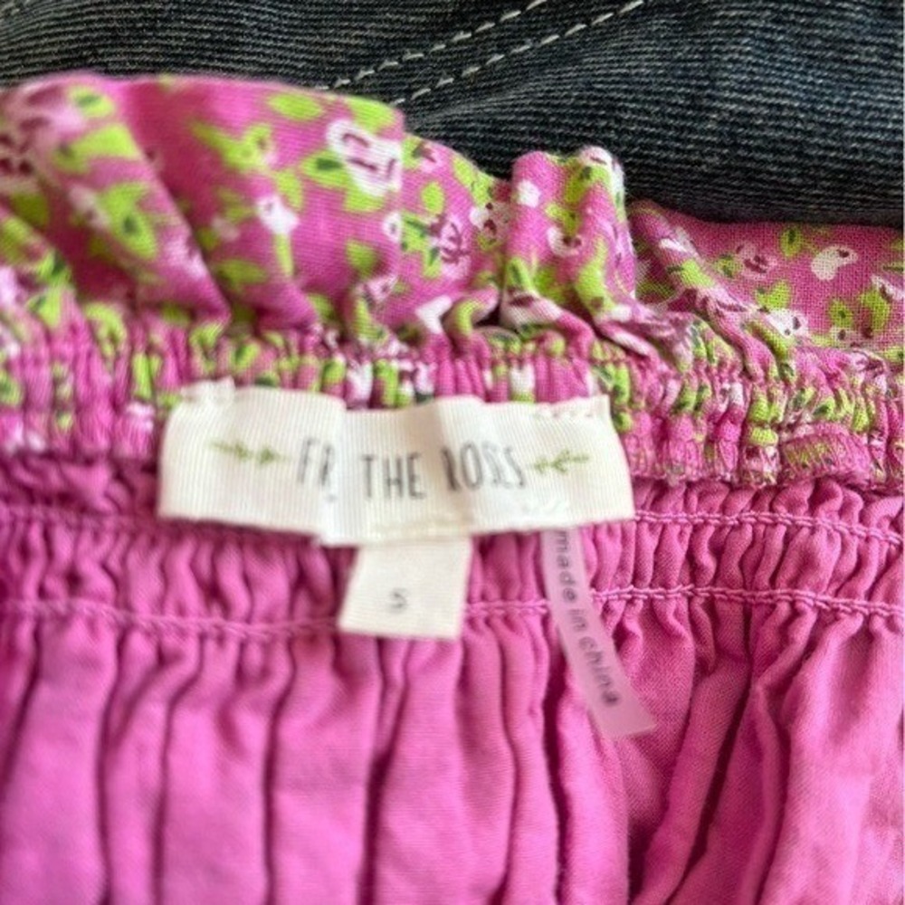 FREE THE ROSES All Over Smocked Ruffle Mini Dress Size Small - Picture 6 of 7